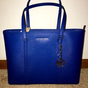 Michael kors electric blue large tote